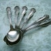 Vintage Antique Silver Plate Teaspoons - 6 total - 2 Wm Rogers & Son AA Arbutus pattern, 4 1865 Wm Rogers Mfg Co scroll pattern