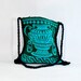 Greek Goddess handwoven handbag .Aqua and Green wool .shoulder bag .summer into fall tote .fringe .cross body purse
