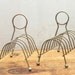 2 vintage metal wire coaster caddies or letter holders