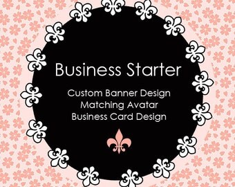 Business Starter Package Custom Banner, Avatar, and Business Card Design