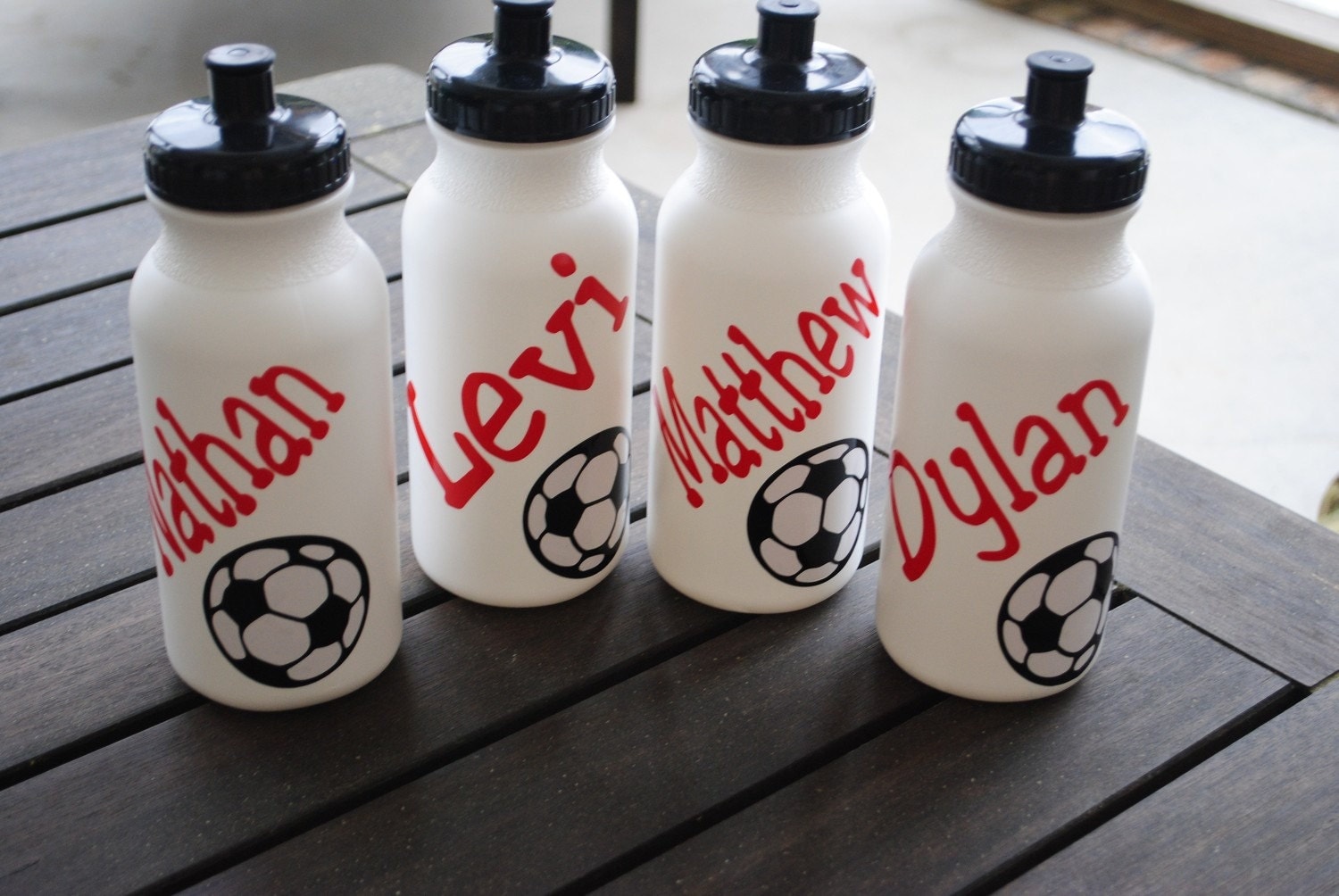 Soccer Team Personalized Plastic Water Bottle Soccer