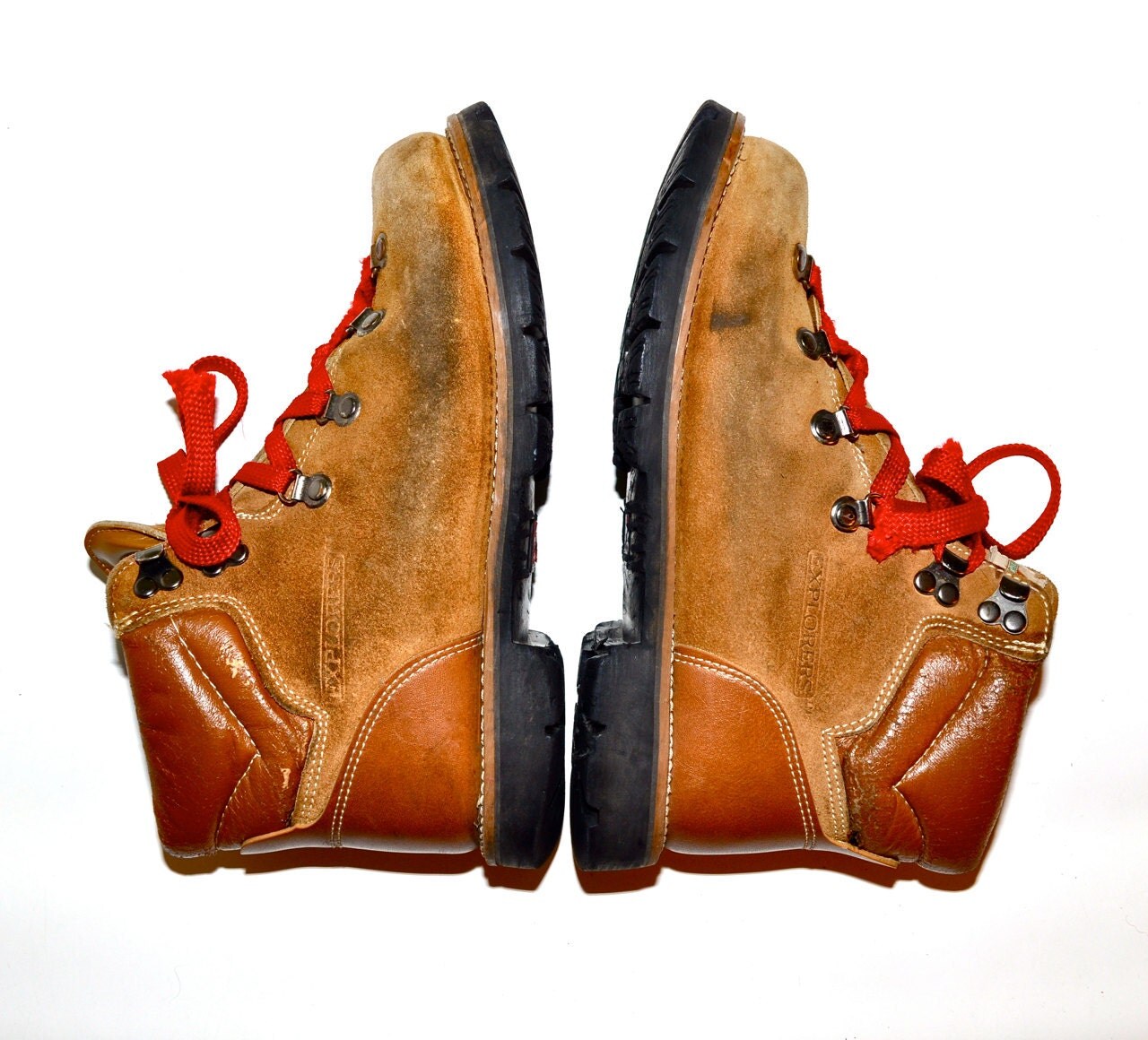 EXPLORERS Vintage Alpine Hiking and Mountaineering Boots Brown