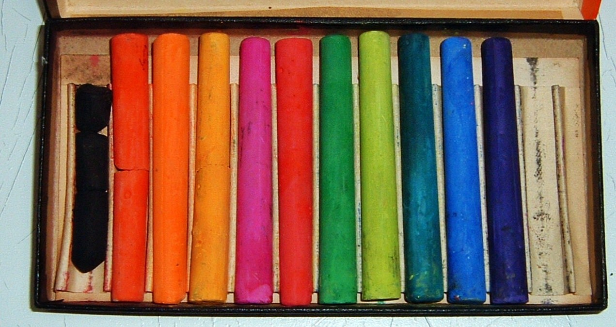 Vintage AMBRITE Colored Chalk Crayons