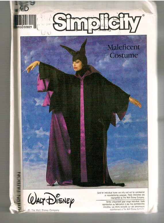 Halloween Costume Pattern Maleficent Walt Disney FREE SHIPPING