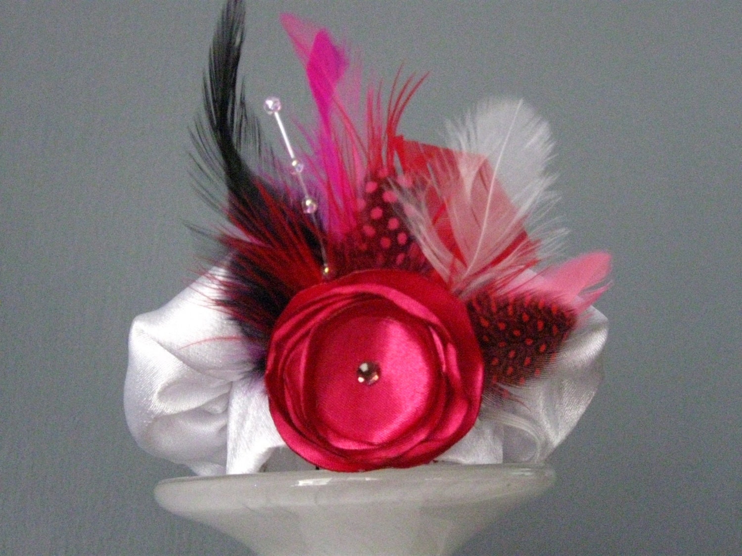 Cardinal Rose Dog Beret Hat