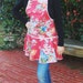 SALE - Sassy Red Floral Full Apron