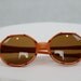 1960s sunglasses, bamboo frames, orange framed sunglasses, matching Chinoise case, by May