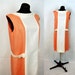 60s MOD dress, 1960s linen dress, shift dress, orange linen dress, tangerine, R&K Originals, Size M