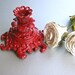 Vintage Baroque Candle Holder, Red Candle Holder, Cottage Chic, Shabby and Chic, French Country, Ornate