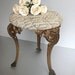 French Stool, Vintage Stool, Iron Stool, French Script, French Country, Rustic Farmhouse, Shabby and Chic, Cottage Chic