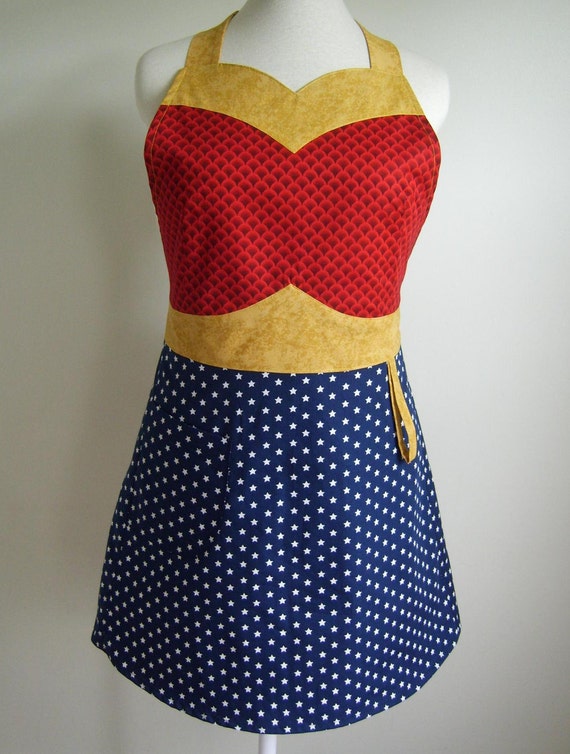 Wonder Mom Original Womans Super Hero Apron Plus Size