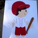 Baseball player die cut paper doll