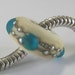 OOAK Ivory and Pure Silver Handmade Lampwork Bead - SRA - Fits Troll/Biagi etc