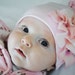 Soft Pink Hydrangea Baby Girl Hat
