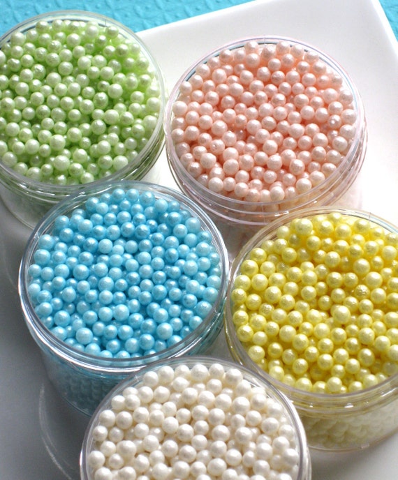 Items similar to Baby Sugar Pearl Sprinkles Kit PICK 3 COLORS (2 oz