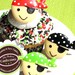 Pirate Cupcake Topper Rings - Pirate Party Favors (set of 24)