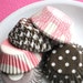 Mini Baby Pink and Brown Cupcake Liners Assorted Pack - 6 styles (100 count)