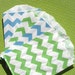Mini Chevron Paper Favor Bags in Lime and Blue - Ocean Breeze Collection (set of 20)