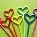 Rainbow Heart Cake Pop Sticks, Cupcake Picks, Dessert Skewers, Party Picks (set of 28)