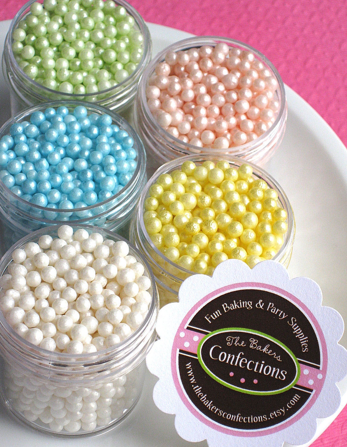 Itty Bitty Baby Sugar Pearls Sprinkles PICK 3 COLORS 3