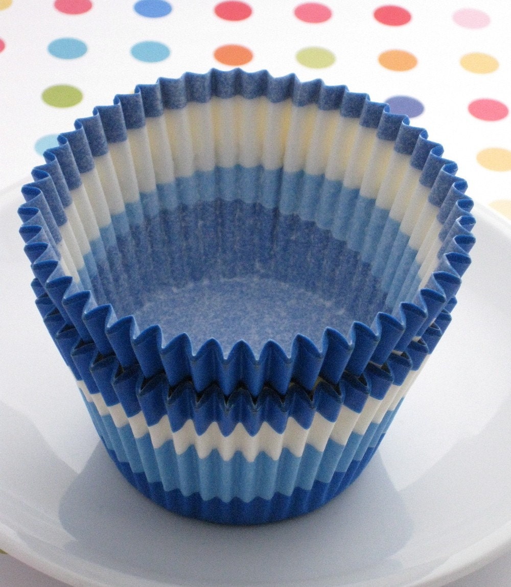 JUMBO Cupcake Liner Muffin Baking Cups in Blue Swirl Texas