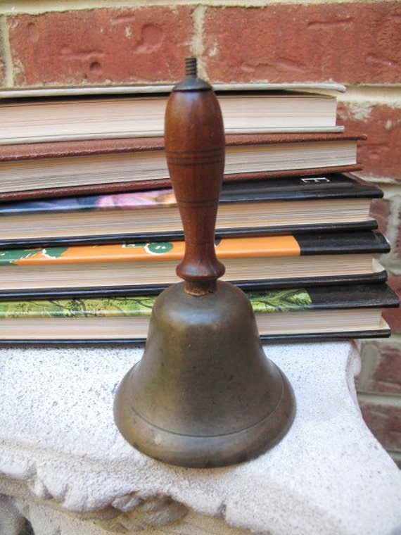 Vintage School Bell / Small Solid Brass School House Bell