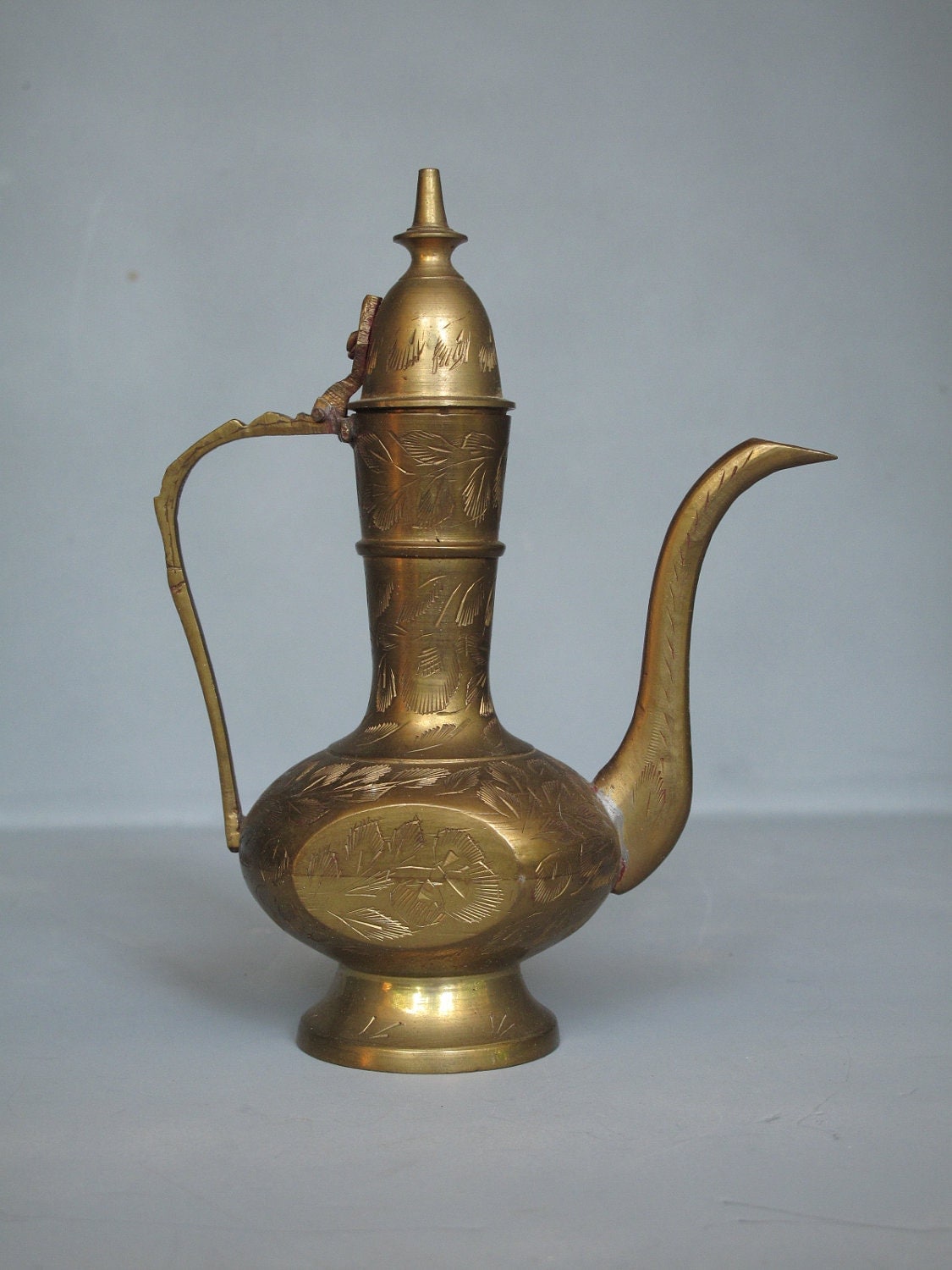 Vintage Miniature Brass Teapot / Moroccan Style Decorative