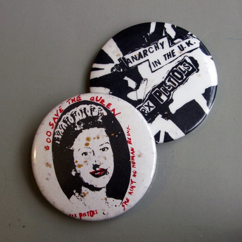 1970s Sex Pistols Pins Vintage Punk Badges