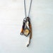 Tribal Assemblage Necklace Citrine Copper Crystal Silver Twig Vintage Brass Boho Stone Pendant Natural