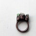 Copper Ring Tourmaline Gem Stone Forest Watermelon Mint Green Pink Artisan Raw Gem Organic Oxidized
