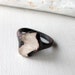 Copper Ring Tourmaline Gem Stone Pale Cream White Artisan Raw Handmade