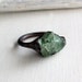 Copper Beryl Ring Crystal Spring Blue Sea Green Raw Artisan Handmade