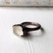 Copper Ring Topaz Ring Clear Raw Crystal Organic Raw Artisan Handmade