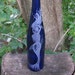 Recycled Wine Bottle Hand Etched Mermaid