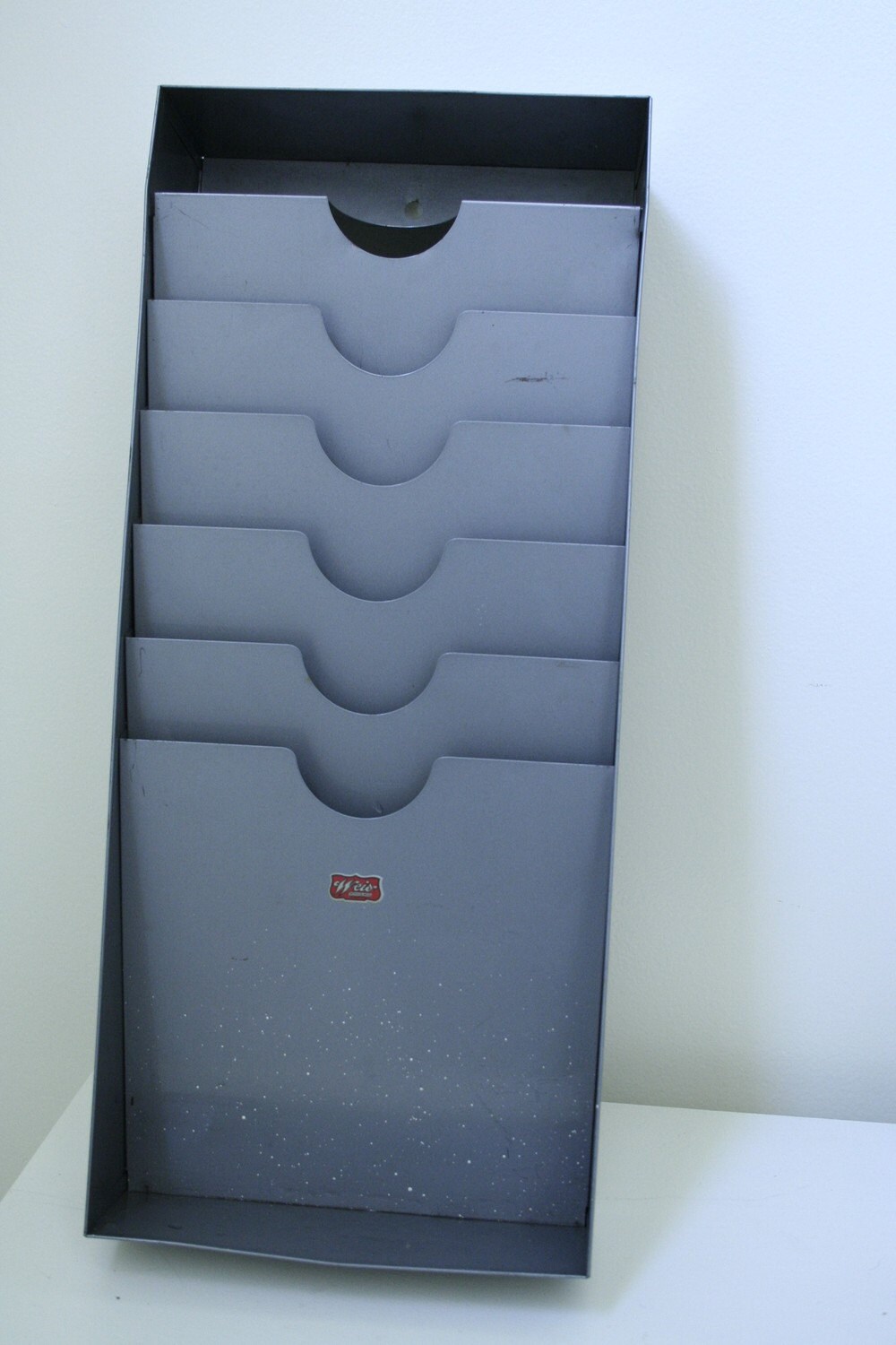 Vintage Industrial Weis Metal Wall File Holder