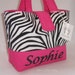 Personalize Zebra Hot Pink Handbag-Little Girls Purse