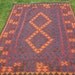 6 x 5 feet. Big Maimana Hand woven Rug/Kilim Mat. Traditional.