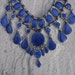 Gorgeous handmade Kuchi Tribal Necklace. Lapis like stones.