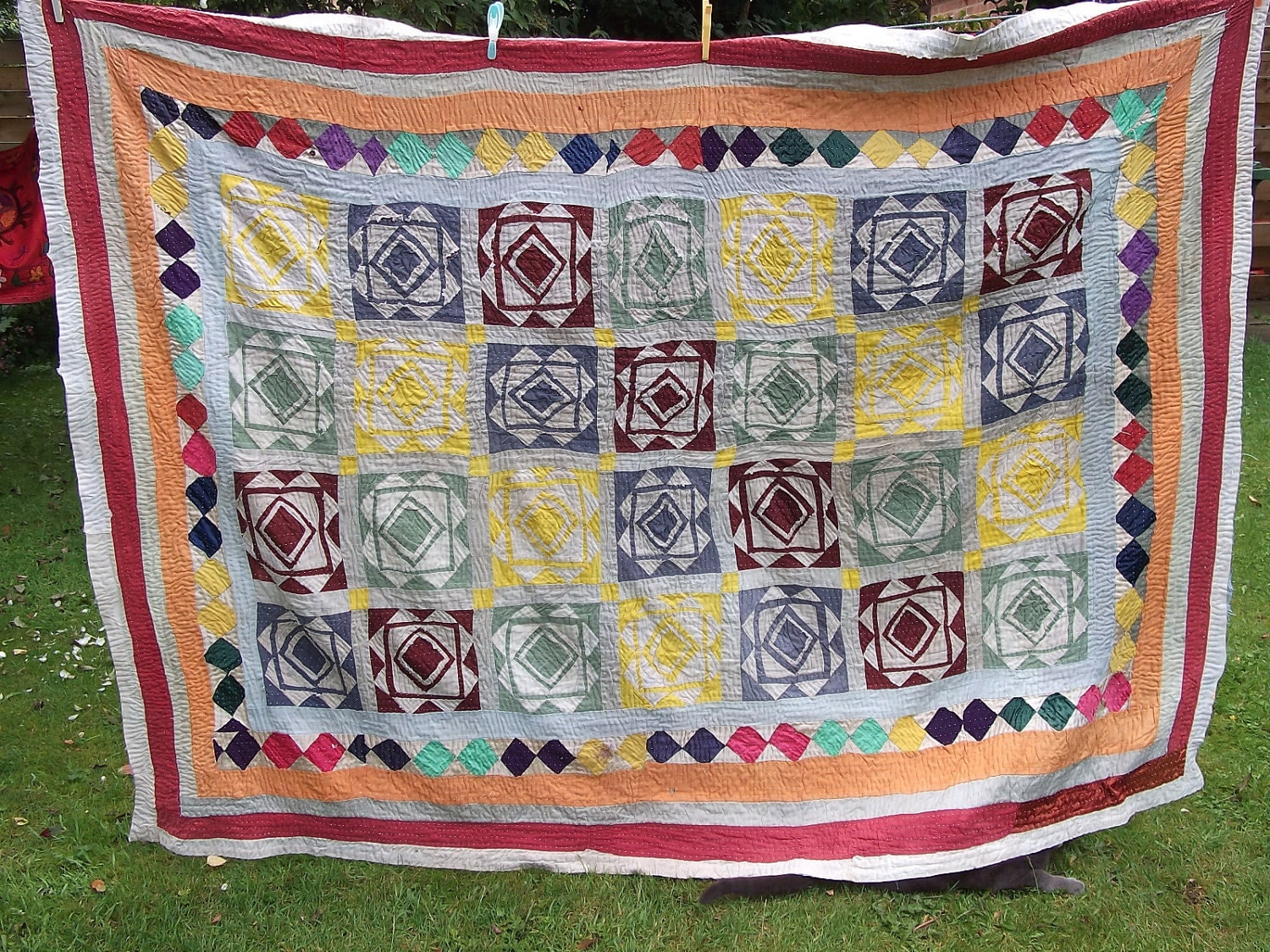 REDUCED: Big Summer Patchwork Ralli Quilt. Hand made. From
