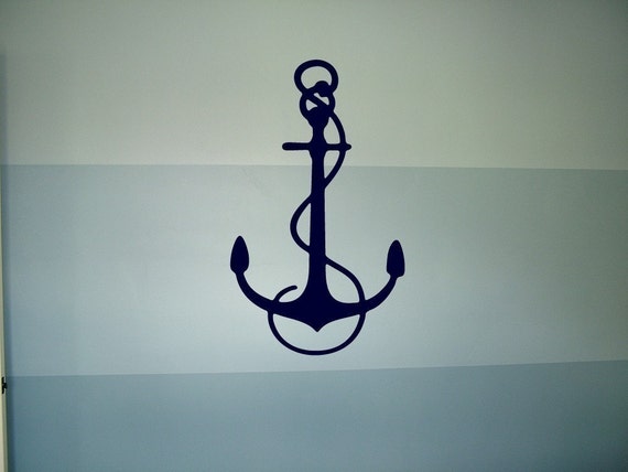 Items Similar To Nautical Anchor Vinyl Wall Decal Home Decor Art Graphics Stickers On Etsy 