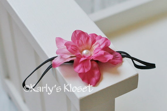 SILK THICK HEADBAND DARK BEIGE FLOWER PRINT 239960
