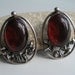 Cherry Amber and Sterling Earrings