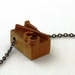 Wooden Letterpress 1/3 One Third Fraction Symbol Necklace