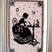 Starry Night Vintage Silhouette Lady Writing Her Memoirs