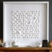 Personalized White Hearts Framed Picture - Large