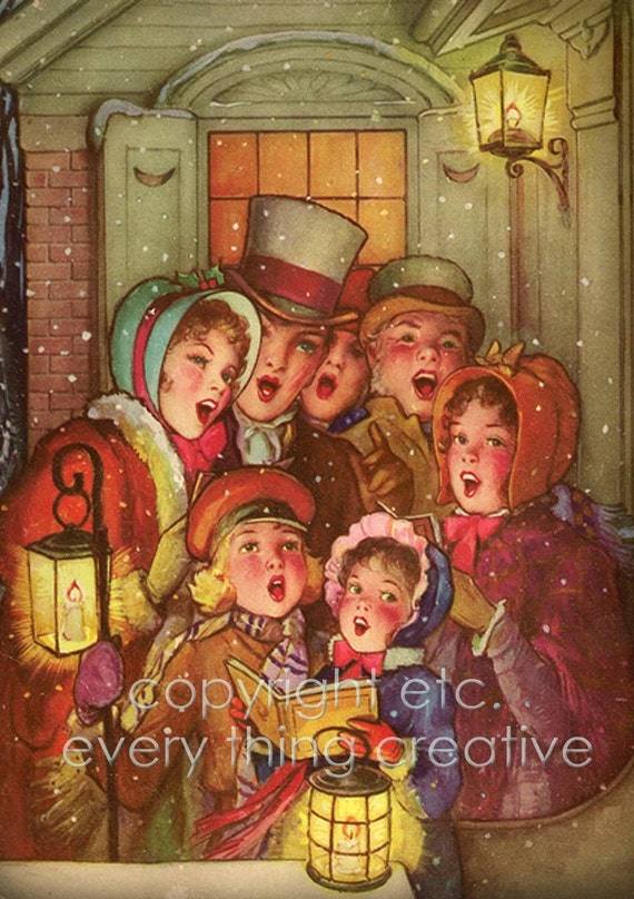 Christmas Carolers Printable