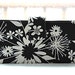 Women's WalletHandmade wallet black with offwhite florals