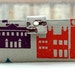 Handmade wallet London in linen japanese import fabric