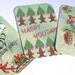 Christmas Gift Tags Happy Holidays In Green Vintage Inspired Set Of 8 Different Images