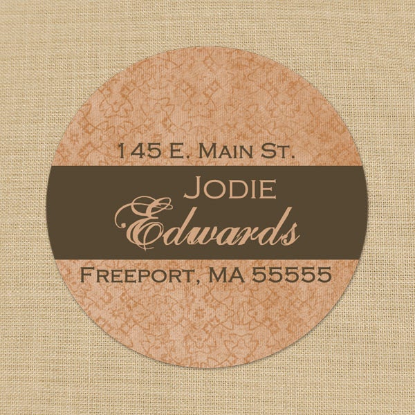 Clay Tapestry Custom Address Labels or by PoshGirlBoutique